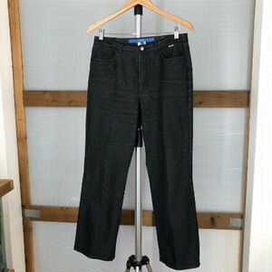 Escada Sport Linda Black Lamb Nappa Leather Trim Denim Jean Sz 42EU / US 12 (L)